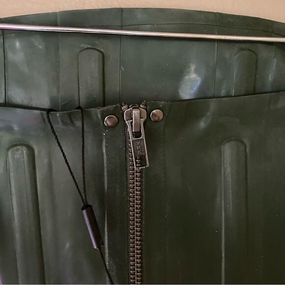 Miaou Libra Latex Corset Top Forest Green zipper boned FWRD Revolve $395 Sz L - Picture 9 of 10